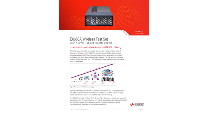 E6680A Wireless Test Set